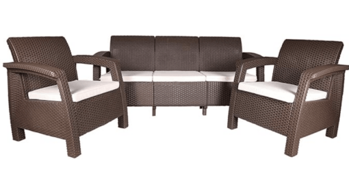 Nilkamal Goa 3+1+1 Seater Plastic Sofa Set with Cushion - Image 2